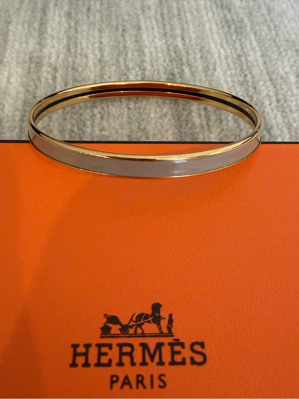 Hermes Gold Slim Bangle Bracelet - Picture 3 of 3